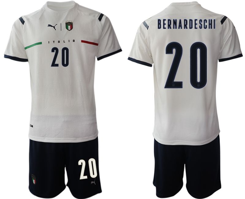 Men 2020-2021 European Cup Italy away white #20 Soccer Jersey->italy jersey->Soccer Country Jersey